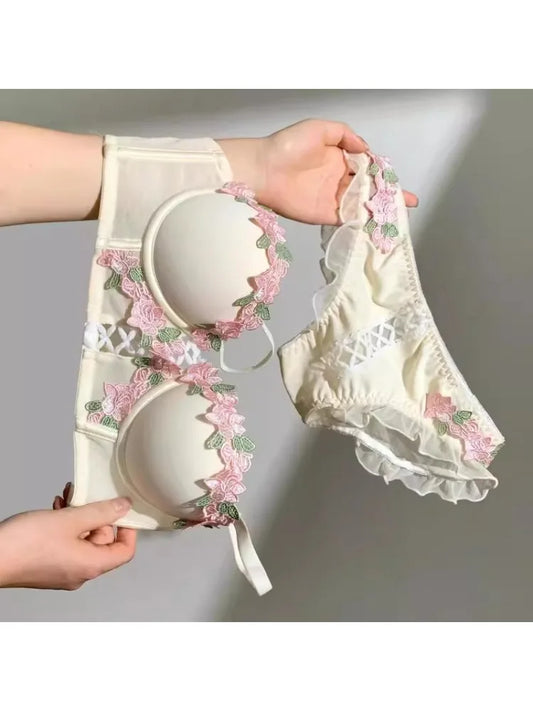 Vintage Blumen Spitze Set