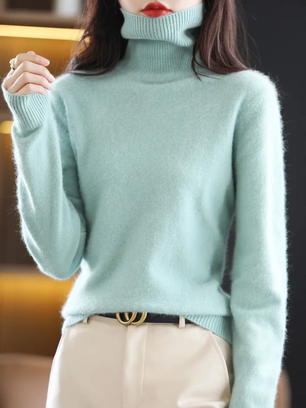 Klassischer Kaschmir Rollkragenpullover